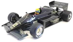 Premium X 1:18 Ayrton Senna Lotus 97T F1 race car #12 1985 Wins Portugal GP box